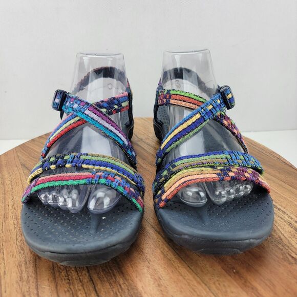 Skechers Womens Size 8 Rainbow Multi-Color Reggae Swe Me Boho Slingback Sandals - Picture 3 of 8